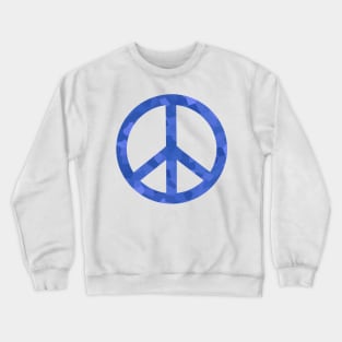 Peace Sign Blue Crewneck Sweatshirt